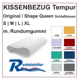 Fachhandel Kissenbezug Tempur - Rundumgummi für Queen S-XL m. Original